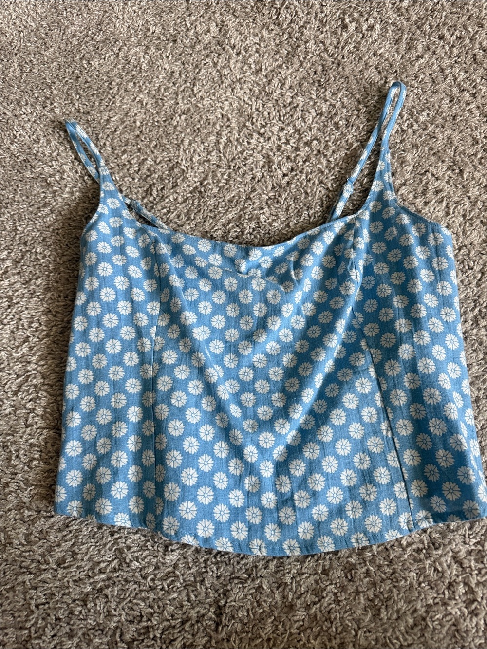ABERCROMBIE - blue crop top